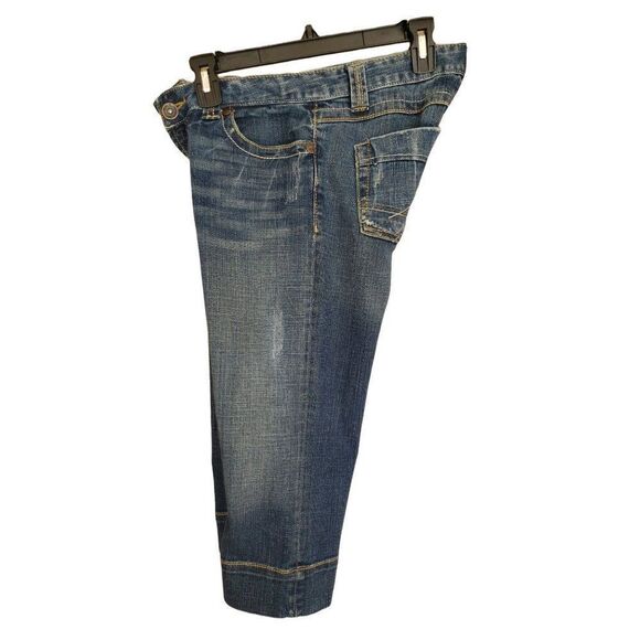 BKE Women's Denim STAR Cropped Low Rise Stretch Curvy Cuffed Capri Pants 28" - Picture 5 of 8